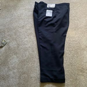 Mens Haggar Black Label pleated black pants 40x29